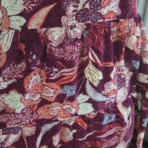 Old Navy Merlot Purple Floral Tiered Sun Dress W/ Pockets !Size Size S Women - Picture 6 of 10